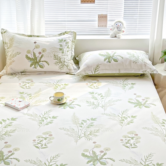 91家纺网 家纺一手货源 找家纺 涵宸家纺 2024新款全棉小清新印花单品套件--单枕套 枕套-金秋