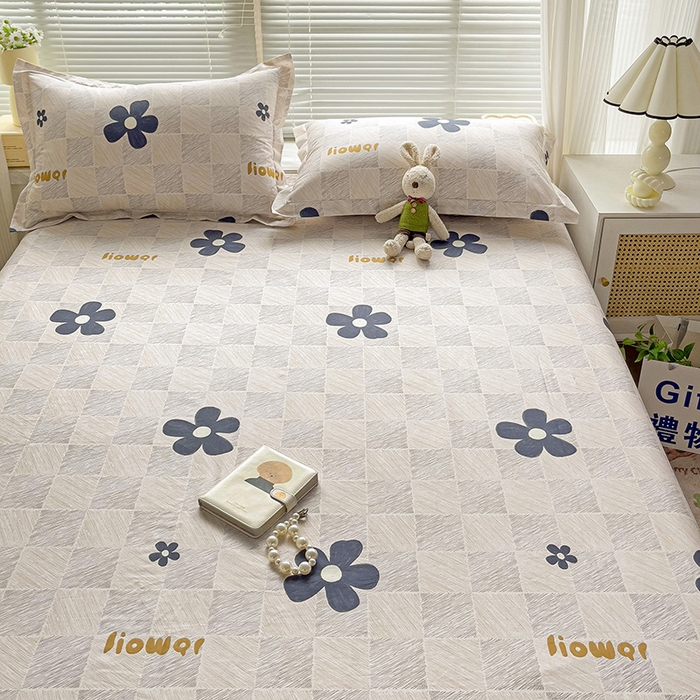 91家纺网 家纺一手货源 找家纺 大柏树 2025新款全棉13376印花四件套系列（可定制）-单床单 熹微