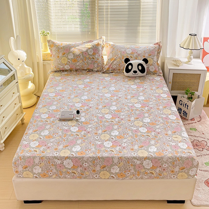 91家纺网 家纺一手货源 找家纺 大柏树 2025新款全棉13376印花四件套系列（可定制）-单床笠 灵韵