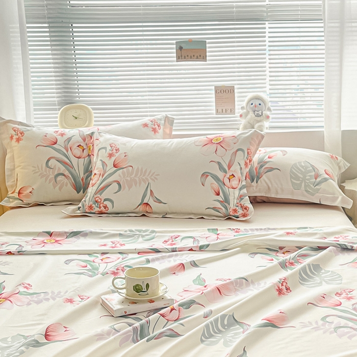 91家纺网 家纺一手货源 找家纺 涵宸家纺 2024新款全棉小清新印花单品套件--单枕套 枕套-长歌行