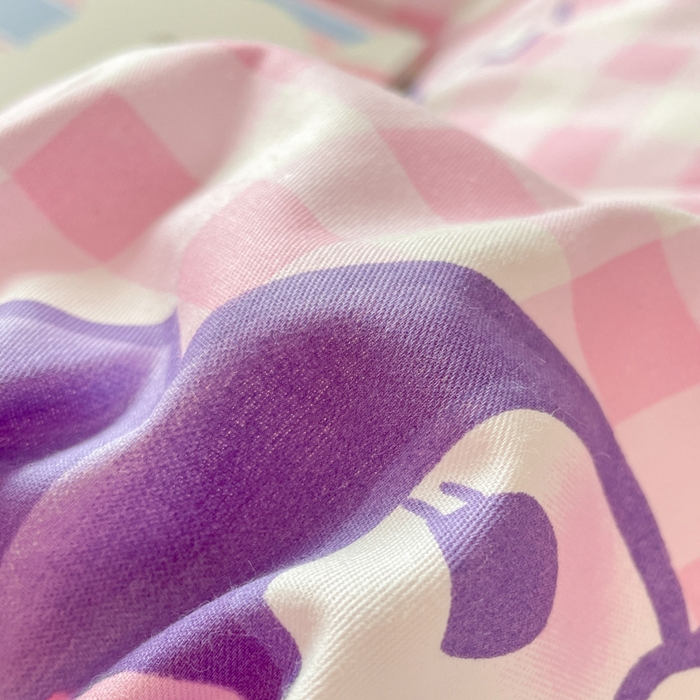 91家纺网 家纺一手货源 找家纺 博雅 2024新款全棉三丽鸥AB版活性印花四件套 库洛米之心