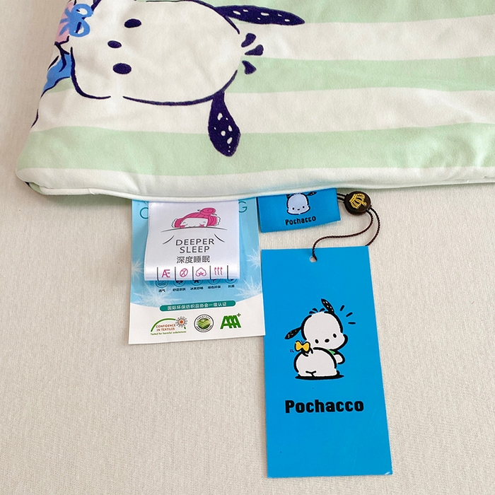 91家纺网 家纺一手货源 找家纺 DS-2025新款儿童卡通三丽鸥正版授权A类针织棉夏被系列 气球帕恰狗