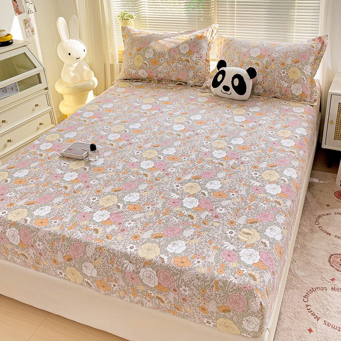 91家纺网 家纺一手货源 找家纺 大柏树 2025新款全棉13376印花四件套系列（可定制）-单床笠 灵韵