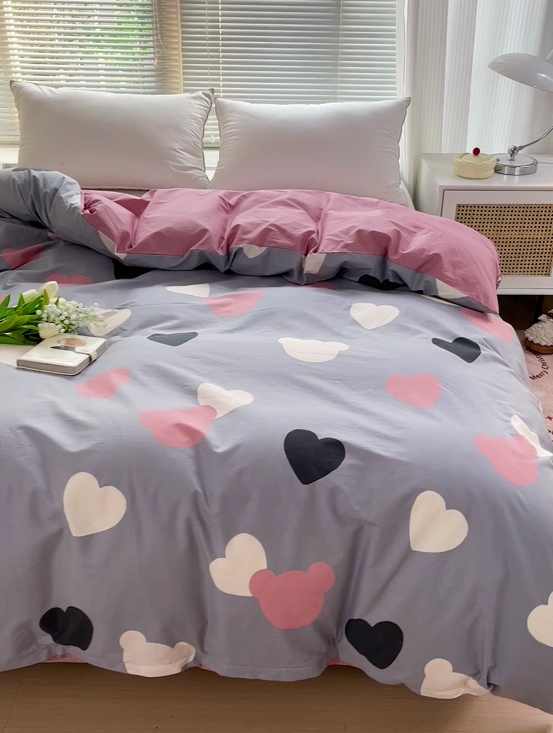 91家纺网 家纺一手货源 找家纺 大柏树 2025新款全棉13376印花四件套系列（可定制）-单被套 小爱恋