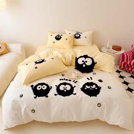 91家纺网 家纺一手货源 找家纺 （总）懒猫家纺 24新款40支全棉水洗棉毛巾绣四件套礼盒包装