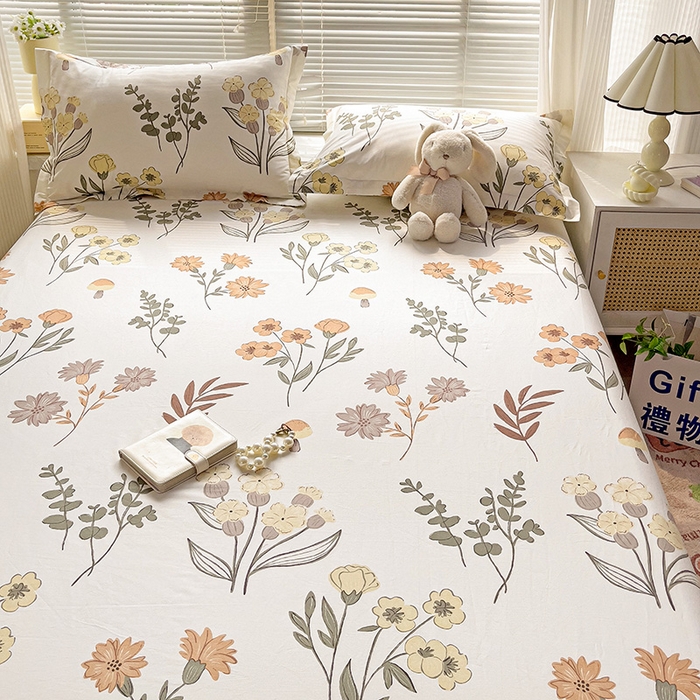 91家纺网 家纺一手货源 找家纺 大柏树 2025新款全棉13376印花四件套系列（可定制）-单床单 南薇