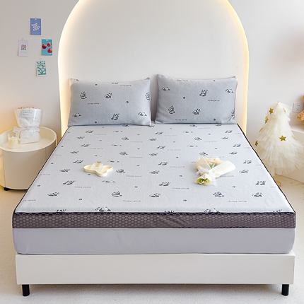 91家纺网 家纺一手货源 找家纺 （总）邦妮家纺 2024新款A类凉感丝床笠凉席床垫30公分内可用