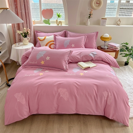 91家纺网 家纺一手货源 找家纺 (总) 简约 2025新款全棉四件套活性生态磨毛四件套