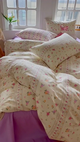 91家纺网 家纺一手货源 找家纺 千朵 2024新款全棉四件套 香丽儿