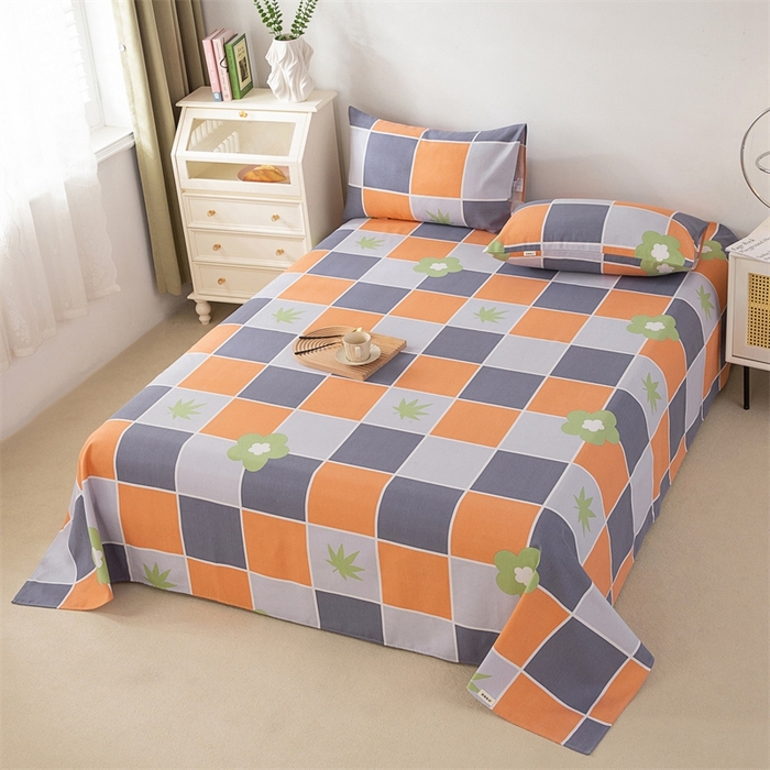 91家纺网 家纺一手货源 找家纺 金泰莱 2025新款原棉老粗布凉席老粗布床单软凉席 花间