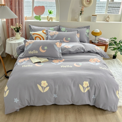 91家纺网 家纺一手货源 找家纺 (总) 简约 2025新款全棉四件套活性生态磨毛四件套