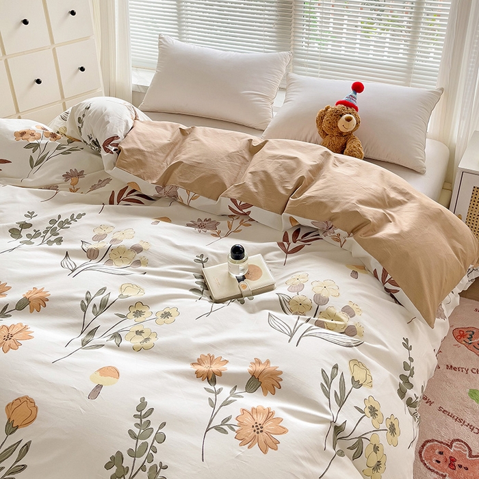 91家纺网 家纺一手货源 找家纺 大柏树 2025新款全棉13376印花四件套系列（可定制）-单被套 南薇