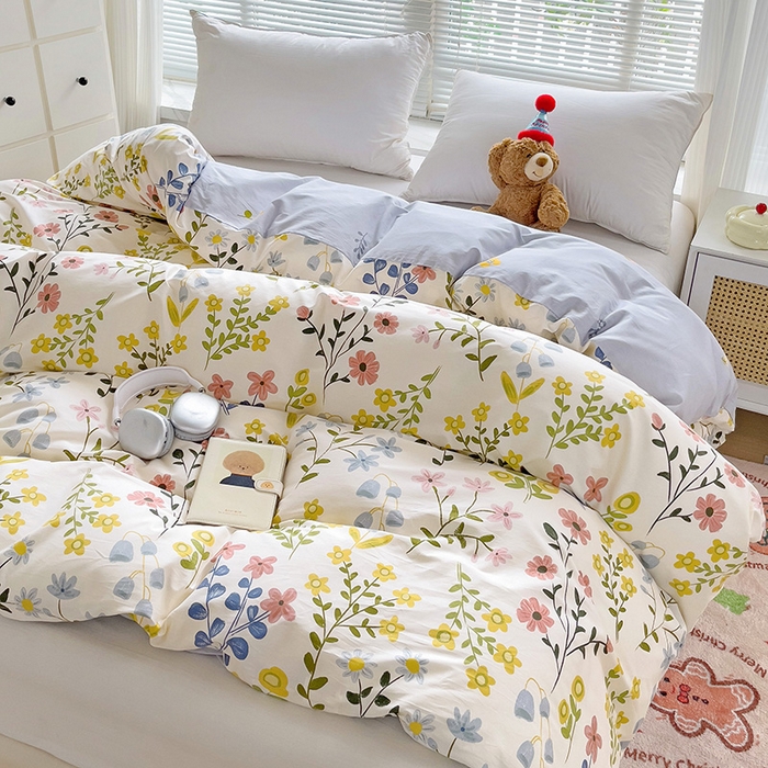 91家纺网 家纺一手货源 找家纺 大柏树 2025新款全棉13376印花四件套系列（可定制）-单被套 云梦花都