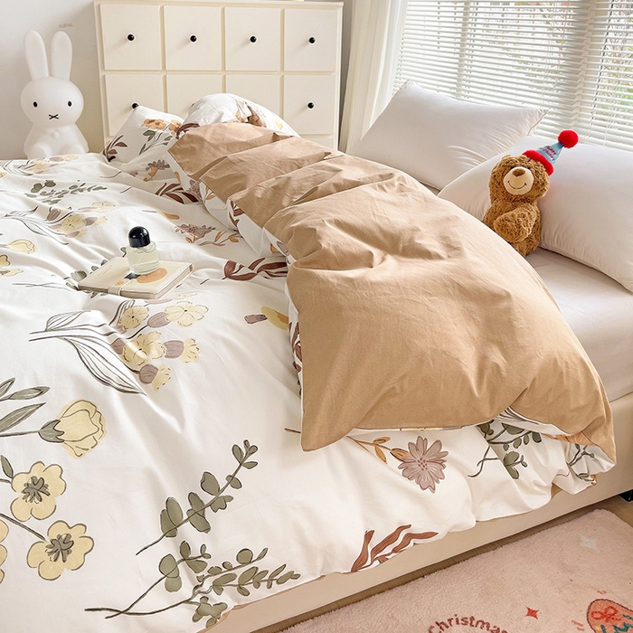 91家纺网 家纺一手货源 找家纺 大柏树 2025新款全棉13376印花四件套系列（可定制）-单被套 南薇