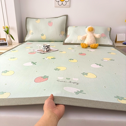 91家纺网 家纺一手货源 找家纺 （总）大元 2025新款数码印花冰藤席系列 -冰藤条席