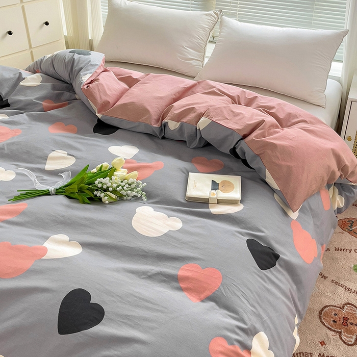 91家纺网 家纺一手货源 找家纺 大柏树 2025新款全棉13376印花四件套系列（可定制）-单被套 小爱恋