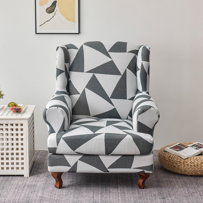 91家纺网 家纺一手货源 找家纺 兴妮雅家纺 2024新款老虎椅套 灰调三角形