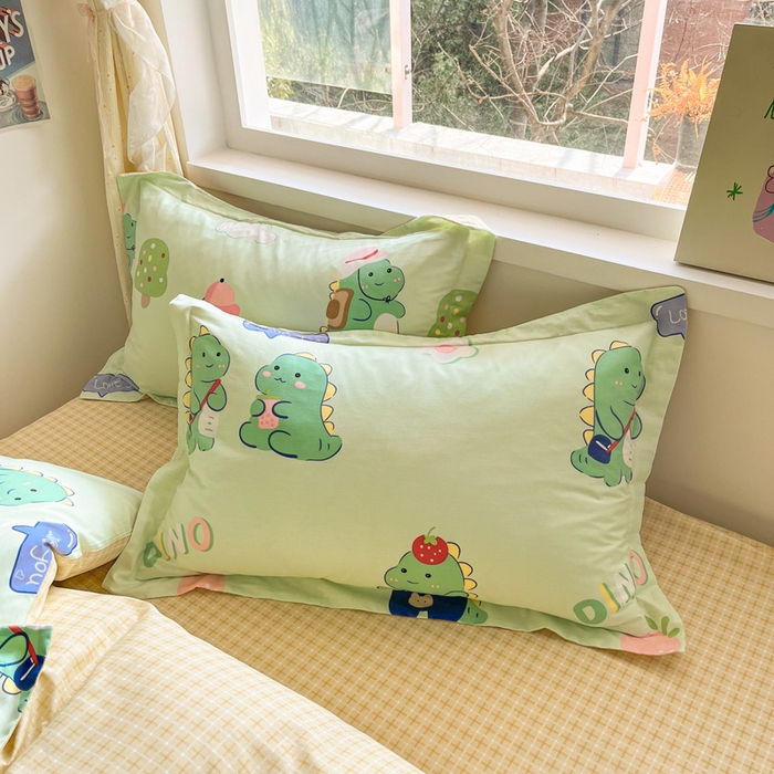 91家纺网 家纺一手货源 找家纺 涵宸家纺 2024新款全棉小清新印花单品套件--单被套 龙游记