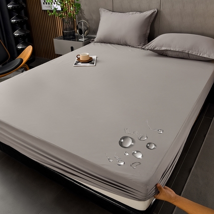 91家纺网 家纺一手货源 找家纺 （总）床笠人家 2025新款全棉纯色防水床笠防水隔尿透气-纯色防水床笠