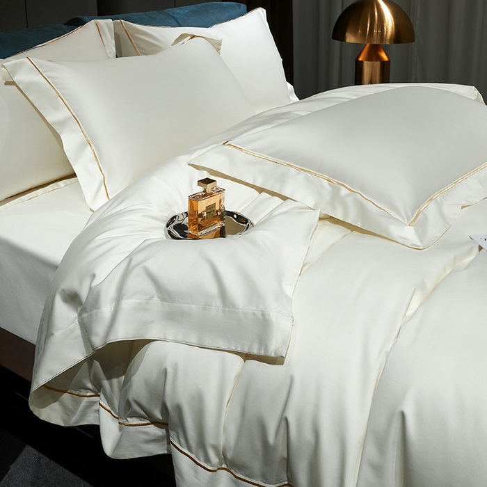 91家纺网 家纺一手货源 找家纺 榻尚家居 2024新款亲肤舒适海岛棉四件套--魅 魅-贵族白