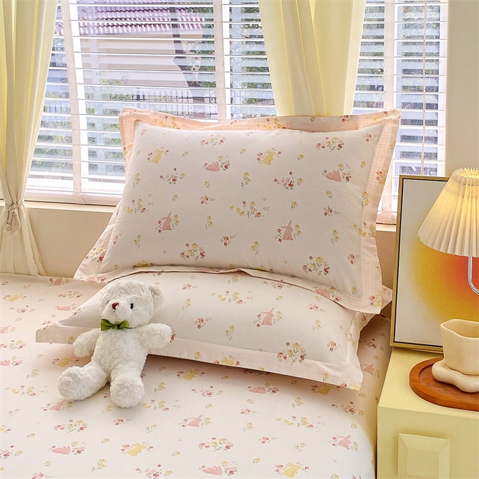 91家纺网 家纺一手货源 找家纺 宝齐莱家纺 2024新款13372全棉印花系列单品枕套 集美