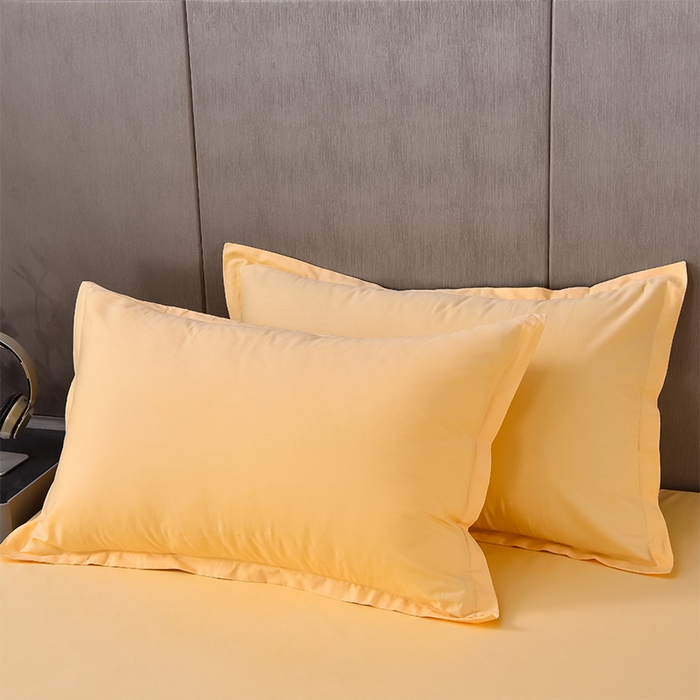 91家纺网 家纺一手货源 找家纺 床笠人家 2025新款全棉纯色防水床笠防水隔尿透气-纯色防水床笠 黄色