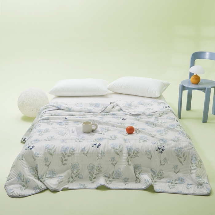 91家纺网 家纺一手货源 找家纺 LIFE.丽芙 2024年新品韩式风凉感丝夏被-跑量 熊猫乐园