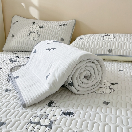 91家纺网 家纺一手货源 找家纺 （总）LIFE.丽芙 2024年0.4乳胶凉席加厚条席款三件套＋凉感丝夏被可组合四件套图片二