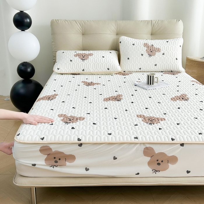 91家纺网 家纺一手货源 找家纺 LIFE.丽芙 2024年新品0.4乳胶凉席加厚床笠款三件套图片二 呆呆狗