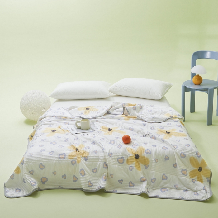 91家纺网 家纺一手货源 找家纺 LIFE.丽芙 2024年新品韩式风凉感丝夏被-跑量 寐色