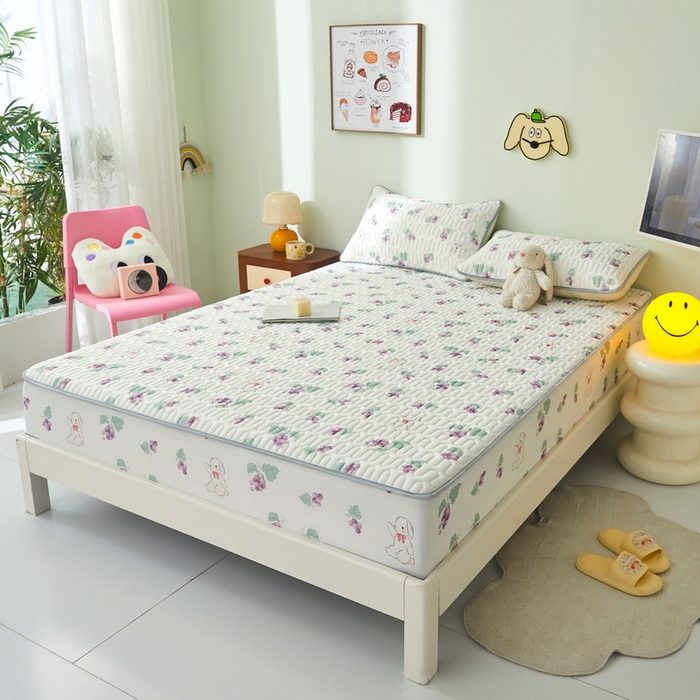 91家纺网 家纺一手货源 找家纺 LIFE.丽芙 2024年新品0.4乳胶凉席加厚床笠款三件套图片一 葡萄园