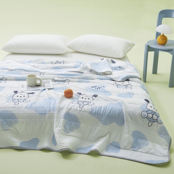 91家纺网 家纺一手货源 找家纺 LIFE.丽芙 2024年新品韩式风凉感丝夏被-跑量 皮皮狗