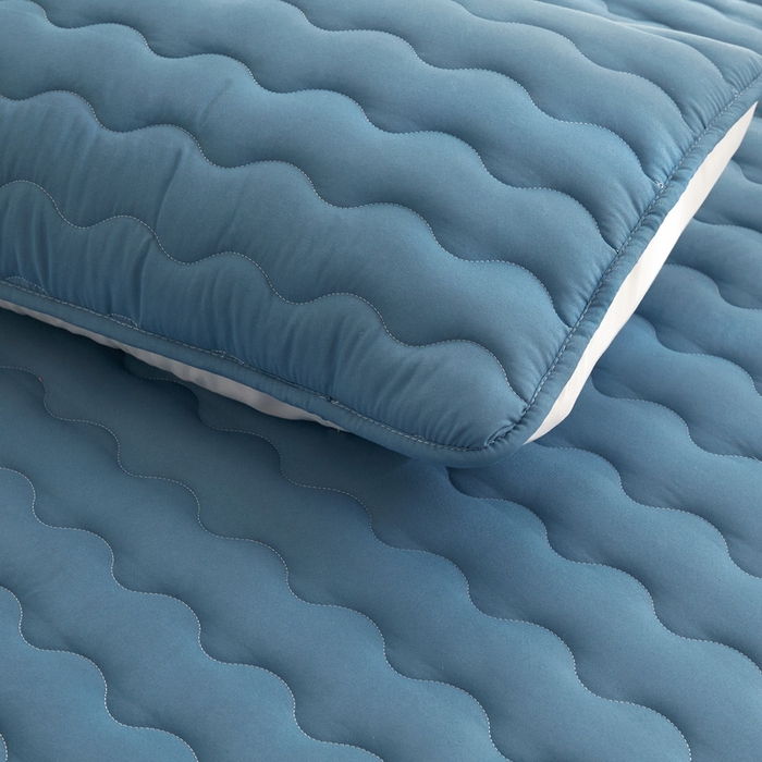 91家纺网 家纺一手货源 找家纺 LIFE.丽芙 2024新款原棉夹棉枕套-四季款 高贵蓝