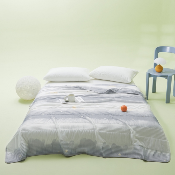 91家纺网 家纺一手货源 找家纺 LIFE.丽芙 2024年新品韩式风凉感丝夏被-跑量 月半星辰