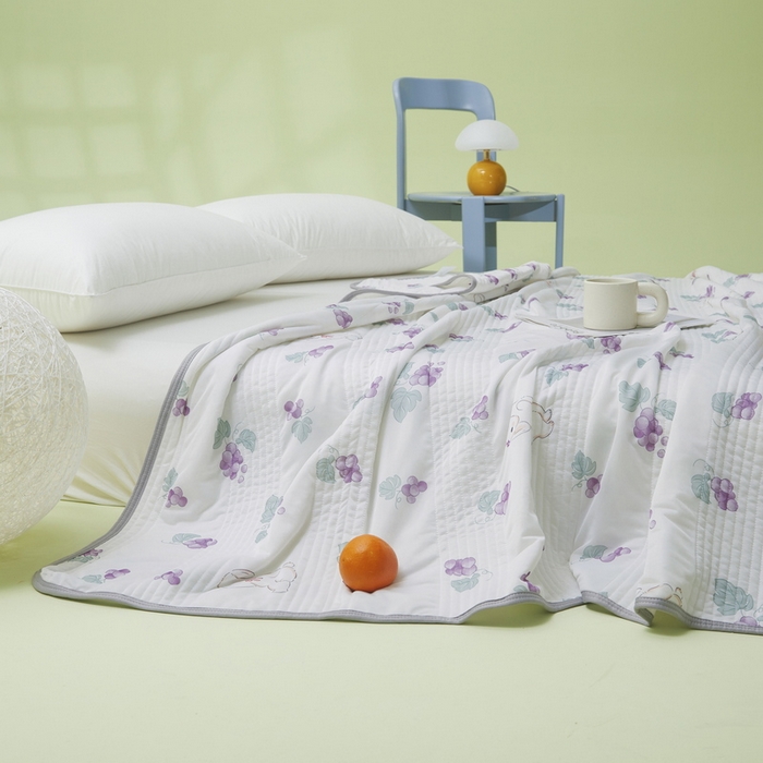 91家纺网 家纺一手货源 找家纺 LIFE.丽芙 2024年新品韩式风凉感丝夏被-跑量 葡萄园