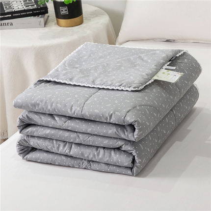 91家纺网 家纺一手货源 找家纺 首爱家纺 2025新款全棉棉花夏凉被纯棉夏被空调被子 素叶