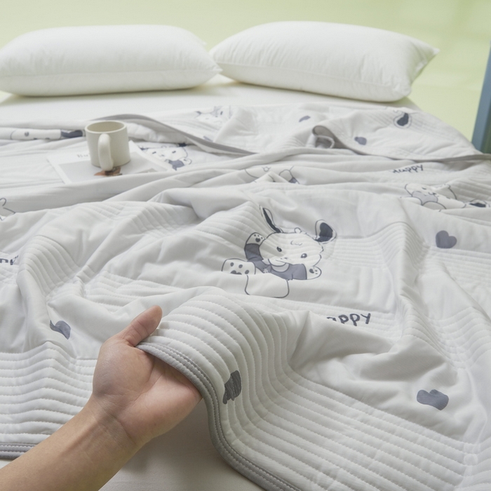 91家纺网 家纺一手货源 找家纺 LIFE.丽芙 2024年新品韩式风凉感丝夏被-跑量 爱心狗