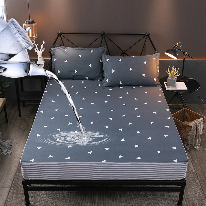 91家纺网 家纺一手货源 找家纺 床笠人家 2025新款全棉印花防水床笠防水隔尿透气-印花防水床笠 首尔之约