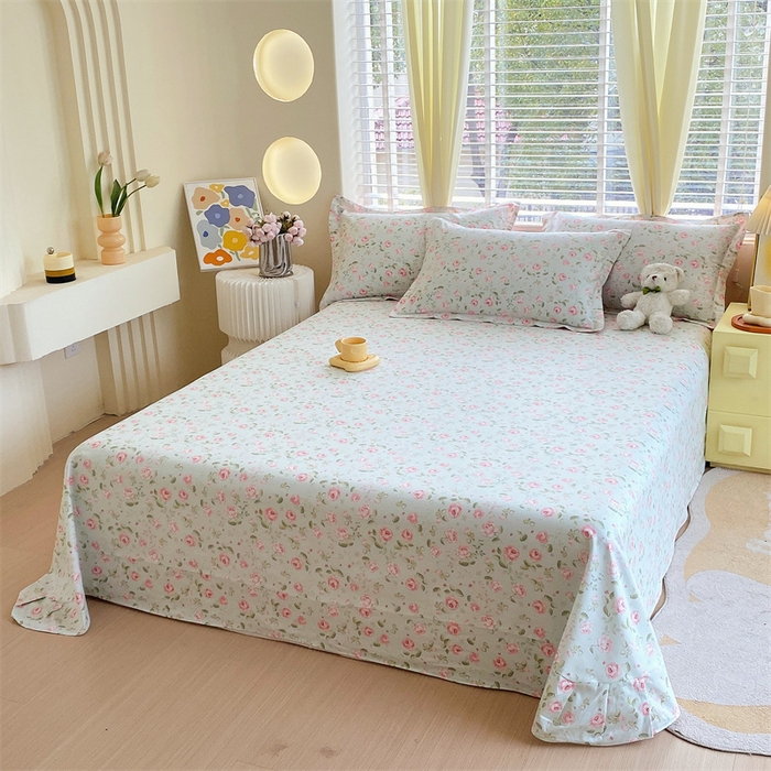 91家纺网 家纺一手货源 找家纺 宝齐莱家纺 2024新款13372全棉印花四件套单品系列-床单 芬芳