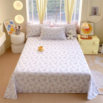 宝齐莱家纺 2024新款13372全棉印花四件套单品系列-床单 绮丽