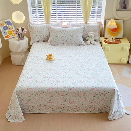 91家纺网 家纺一手货源 找家纺 宝齐莱家纺 2024新款13372全棉印花四件套单品系列-床单 芬芳