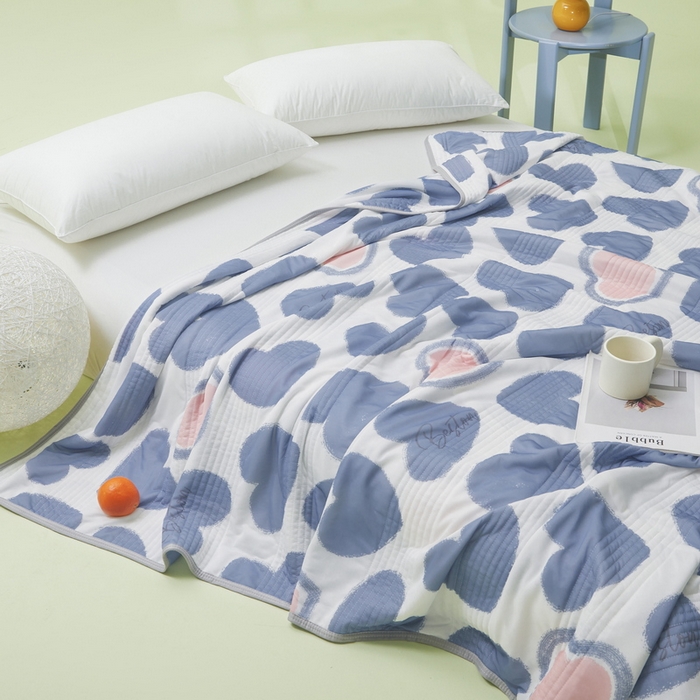 91家纺网 家纺一手货源 找家纺 LIFE.丽芙 2024年新品韩式风凉感丝夏被-跑量 爱心满满