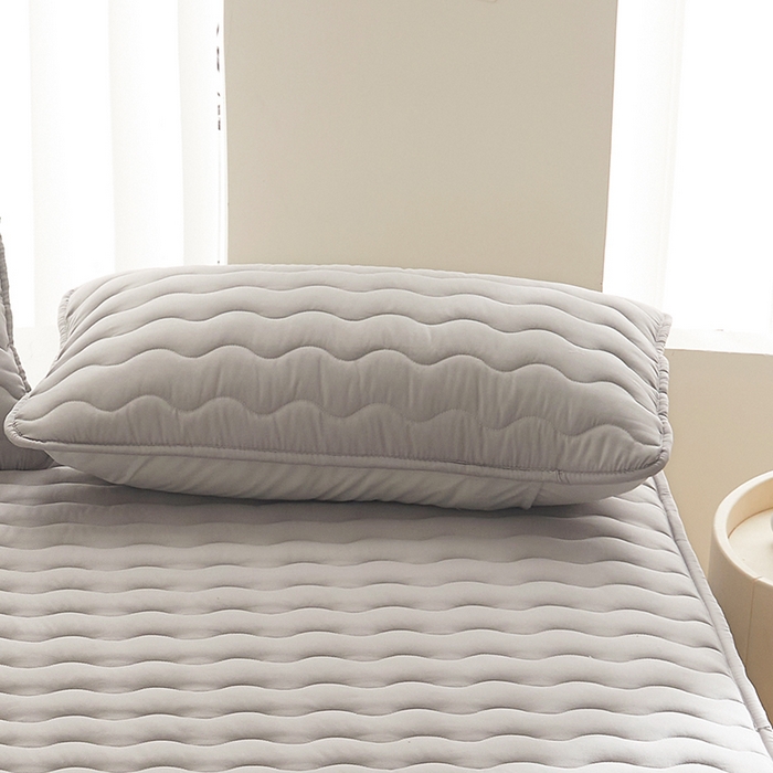 91家纺网 家纺一手货源 找家纺 LIFE.丽芙 2024新款原棉夹棉枕套-四季款 深灰