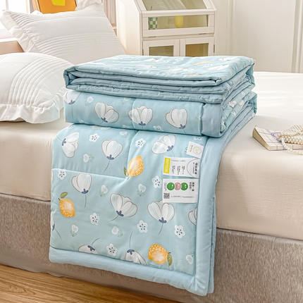 91家纺网 家纺一手货源 找家纺 （总）好欣怡 新款母婴级糯糯棉印花夏被被子被芯