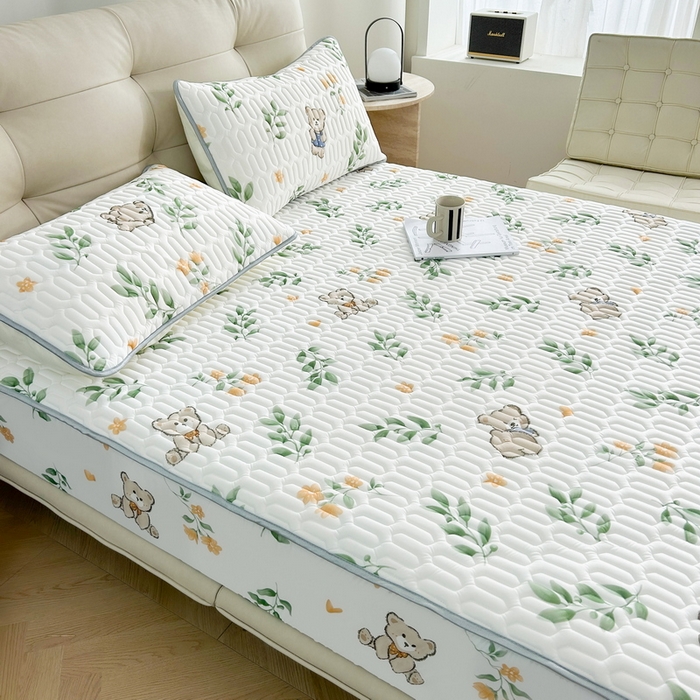 91家纺网 家纺一手货源 找家纺 （总）LIFE.丽芙 2024年新品0.4乳胶凉席加厚床笠款三件套图片二