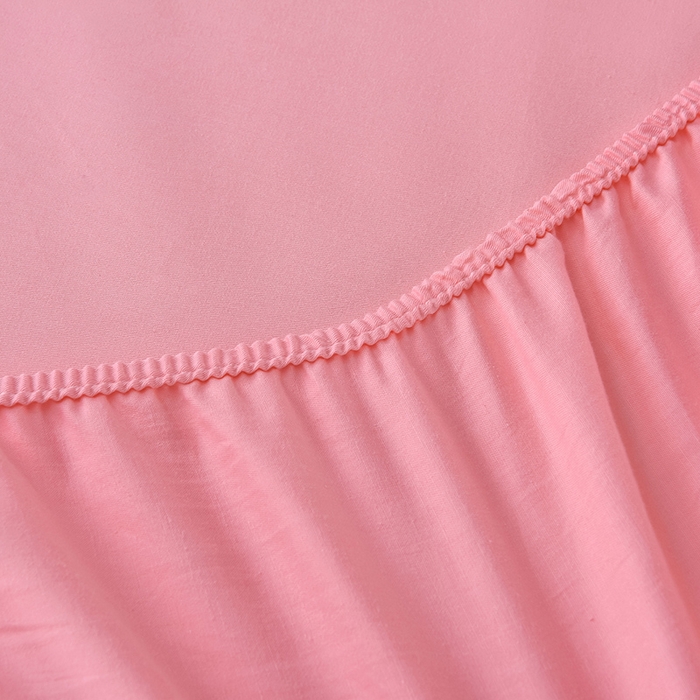 91家纺网 家纺一手货源 找家纺 床笠人家 2025新款全棉纯色防水床笠防水隔尿透气-纯色防水床笠 粉色