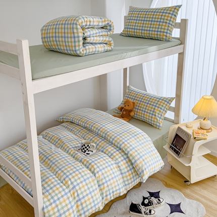 久典家居 2024新款A类全棉学生款三件套 彩虹绿