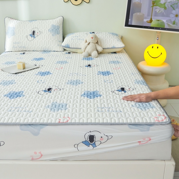 91家纺网 家纺一手货源 找家纺 LIFE.丽芙 2024年新品0.4乳胶凉席加厚床笠款三件套图片一 帕恰狗