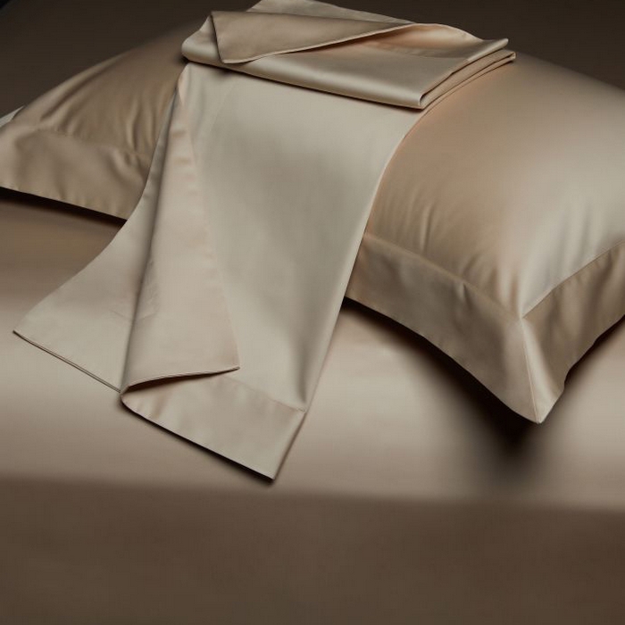 91家纺网 家纺一手货源 找家纺 2024新款定织新布种S120长绒棉四件套-黛西 卡其