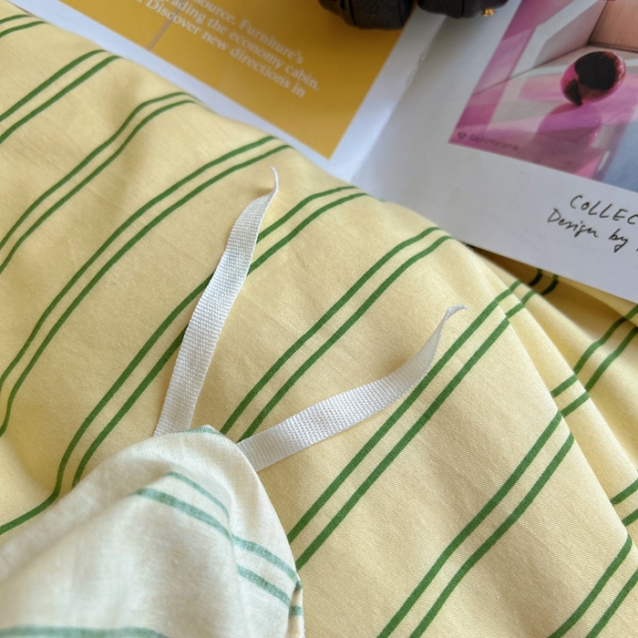 91家纺网 家纺一手货源 找家纺 呗旺鹿 2024新款小清新全棉四件套毛巾绣四件套纯棉四件套 蘑菇小兔